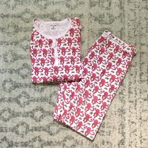 Roller Rabbit Pink Monkey Pajama Set
